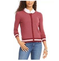 Charter Club Womens Medium Carriage Red Combo Patterned Cardigan Sweater... - $22.53