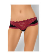 Melisina Panties Black/burgundy LIVCO CORSETTI - $15.30