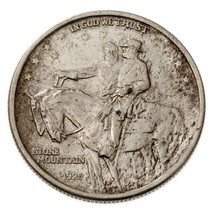 1925 50C Beige Mountain Commemorative Mezzo Dollaro IN Bu Condizioni,Alcuni - £63.22 GBP