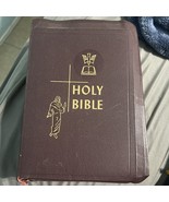 Vtg The Catholic Press Holy Family Edition of the Holy Bible 1950 Printe... - $68.11 CAD