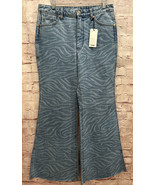 WRANGLER Jeans Women 31/32 WANDERER 622 HIGH RISE FLARE Raw Hem Zebra Bl... - £53.56 GBP