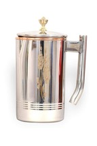 Copper steel Jug Pitcher with Brass Knob 1500 ml - £42.26 GBP