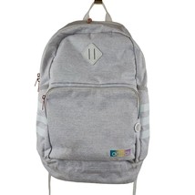 Adidas Backpack Classic Three Stripes Gray White Tech Laptop Sleeve Pocket - $17.82