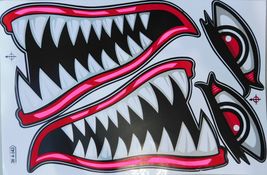 AU196 Shark Mouth Scooter Sticker Decal Racing Tuning Size 27x18 cm / 10... - £3.18 GBP