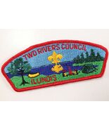 Vintage Two Rivers Council Illinois Embroidered Boy Scout Shoulder CSP P... - $13.36 CAD