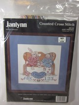 JUST FRIENDS Vintage cross stitch kit Janlynn 1989 NIP 82-02 10&quot; X 10&quot; - £6.59 GBP