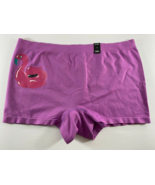 Torrid Curve Purple BoyShort Panty Flamingo Vacay Mode sz 1 - $15.83