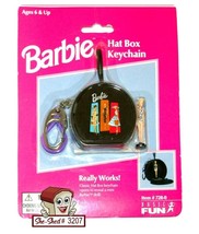 Vintage Barbie Hat Box Keychain w Mini Barbie by Basic Fun for Mattel 19... - £15.68 GBP