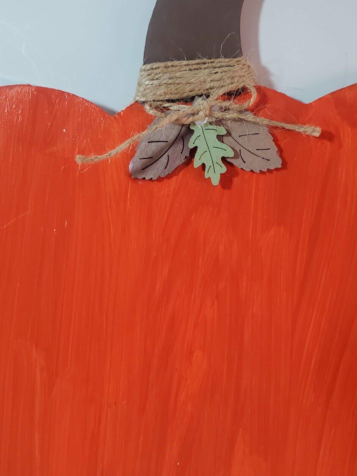 Painted Pumpkin Wall Decor Craft DIY Orange Add Your Message Item image 3