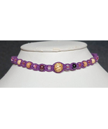 SALE Purple Hemp Anklet or Bracelet    Handmade Jewelry - £6.26 GBP