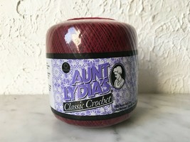 Aunt Lydia&#39;s Classic Crochet Thread - Size 10 - One Ball Color Burgundy - £5.15 GBP