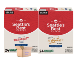 Seattle&#39;s Best Coffee K-Cups, 24/Box, 2 Flavors, 1 Box of Each - $32.66