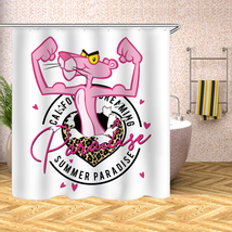Pink Panther Waterproof Shower Curtain Sets Polyester Bathroom Decor Curtain 70&quot; - £13.38 GBP+