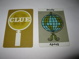 1963 Clue Board Game Piece: Study Location Card - $3.00