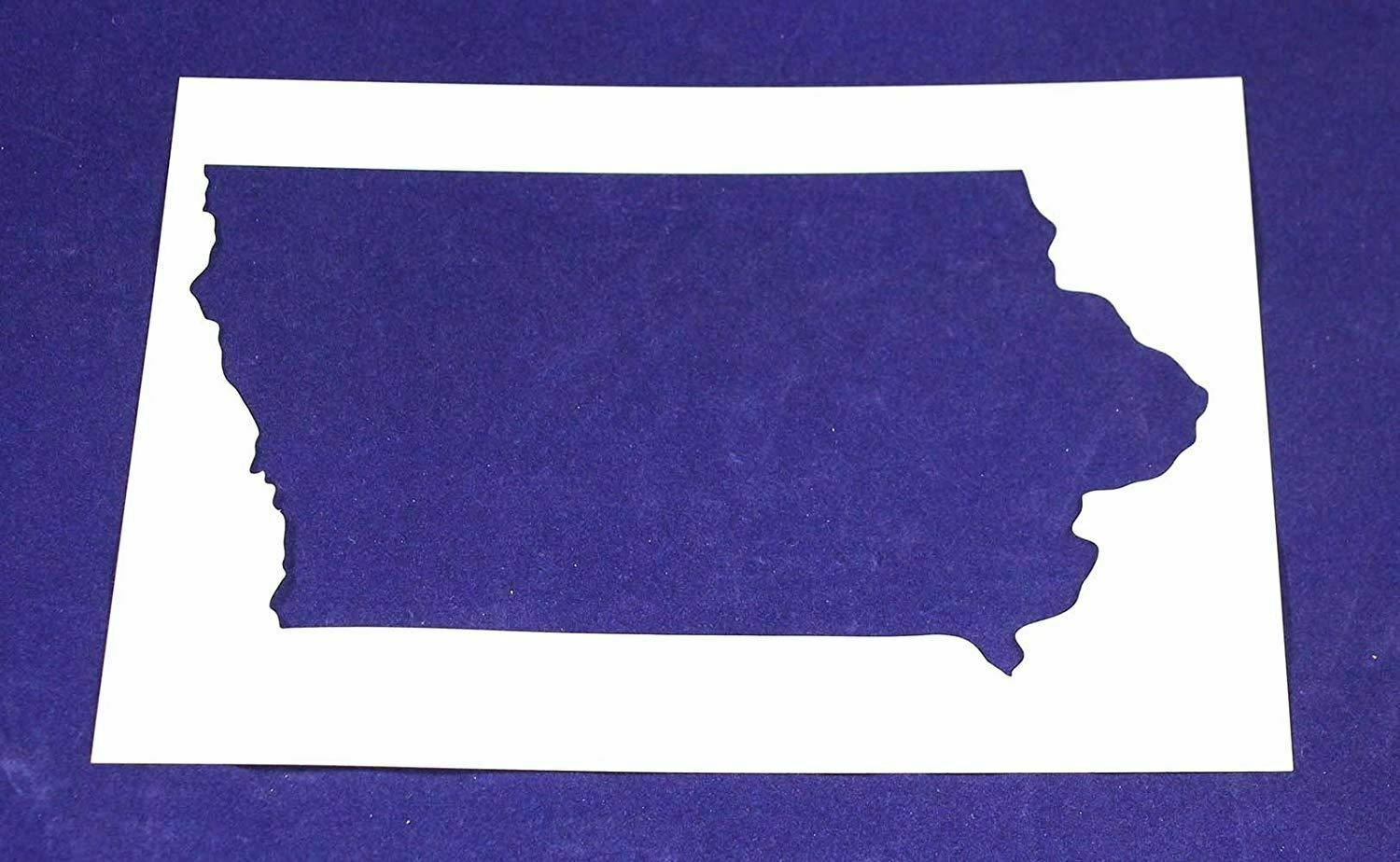 State of Iowa Stencil 14 Mil 8&quot; X 10&quot; Painting /Crafts/ Templates - $15.52
