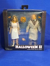 NIB NECA Halloween 2 Dr Loomis &amp; Laurie Strode Clothed Action Figures - £58.69 GBP