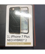 Spigen neo hybrid phone case for iPhone 7 plus Champagne Gold Black - £7.89 GBP