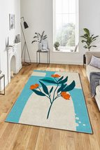LaModaHome Area Rug Non-Slip - Pink Flower Soft Machine Washable Bedroom Rugs In - £25.16 GBP+
