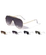 OVERSIZED ONE PIECE SHIELD LENS AVIATOR SUNGLASSES SPORT RETRO DESIGNER ... - €12,10 EUR