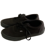 Vans Youth Black Canvas Lace Up Shoes Youth Size 6 - $353.21 MXN