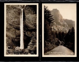 2 Vintage POSTCARD-LATOURELLE Falls &amp; Cathedral Peak,Columbia River Hwy,Or BK27 - £2.35 GBP