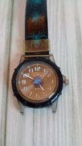 Vintage LUCKY Watch Womens Gray Spider Gray Dial Rubber Band Classic Quartz Rare - £4.74 GBP