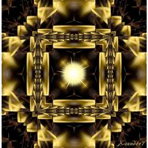 Xzendor7 &quot;Golden Terrace of Light&quot; Fractal Art Gloss Poster (3 Sizes Ava... - $41.99+