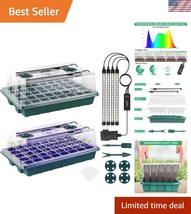 Eco-Friendly 80 Cell Seed Starter Kit with Adjustable Lighting for Indoo... - $793.98 MXN