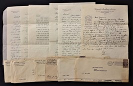 LOT 1940 vintage 7pc JEANNE YOUNG LETTER wilmington de WILL YOUNG panama... - £36.77 GBP