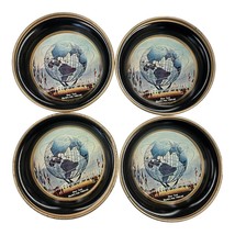 New York World&#39;s Fair 1964-65 Metal Tray Coster Unisphere Set Of 4 - £13.05 GBP