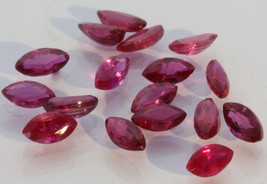 One Purple Red Ruby Natural Faceted 4x2mm Marquise Accent Gem Averages .11 carat - $7.60