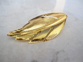 Small gold leaf hair barrette alligator clip bridal clip bridal barrette - $5.95+