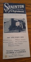 000 Vintage 1977 Staunton Virginia Brochure &amp; Map Chamber of Commerce Qu... - $93.01 MXN