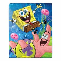 Spongebob Squarepants Silky Soft Throw Blanket, 40 X 50 Travel, Home Or Anytime. - £18.95 GBP