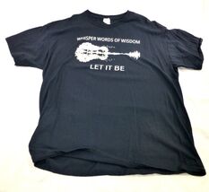 The Beatles Whisper Words Of Wisdom Let It Be Band Graphic XL 100% Cotto... - $14.25