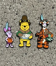 Disney DLR Winnie The Pooh Tigger Piglet Thanksgiving LE 1800 Pins - $62.84