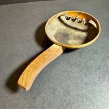 Rustic Copper?Brass? Pan with Wooden Handle [Item 0082] - $23.38