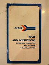 Vintage 1975 Amtrak Railroad Rules Instructions for Conductors and Trainmen - £14.18 GBP