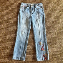 Coldwater Creek Jeans Womens 8 Used Hemmed Embroidery Appliqué - $20.00