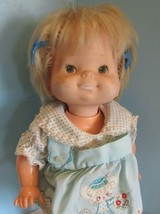 Vintage 1976 Mattel Doll Baby Come Back Walking Doll Interactive 13&quot; - £23.16 GBP