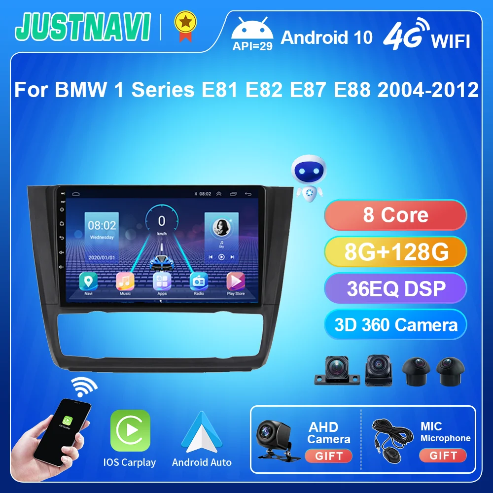 Justnavi Android Car Radio Gps Multimedia Player For Bmw 1 Series E81 E82 E87 - £120.80 GBP+