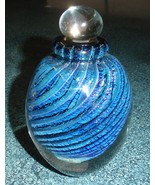 Vintage Eickholt Blue Swirl Dichroic Perfume Bottle Signed And Dated 199... - €141,14 EUR