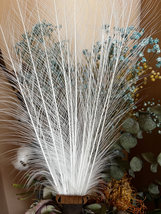 handmade brooch with a white heron feather. wedding decoration from wedding firs - £74.31 GBP