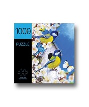 Blue Bird Jigsaw Puzzle 1000 Piece Cherry Blossoms 27&quot; x 20&quot; Durable Fit Pieces - £15.82 GBP