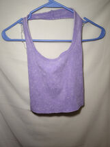 NWT Women's Wild Fable Size XS Lilac Purple Ribbed Cropped Halter Tank Top - $8.90