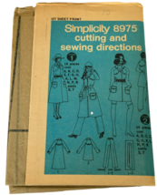 Simplicity Sewing Pattern 8975 Wrap Coat and Pants 1970s No Envelope Uncut 10 - £11.70 GBP
