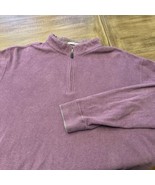 Peter Millar Pullover Mens XL Purple 1/4 Zip Sweater Golf Outdoor Preppy - £22.86 GBP