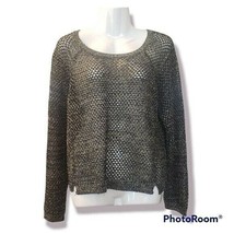 Zara Trafaluc Gold &amp; Black Open Knit Sweater sz M - £19.77 GBP