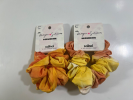 Scunci Morgan Simianer Xo Scrunchie, Orange Yellow Tie Dye Hair Scrunchi... - £6.86 GBP