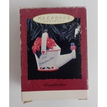 Vintage 1995 Hallmark Keepsake For Grandmother Flowerpot Christmas Ornament - $91.99 MXN